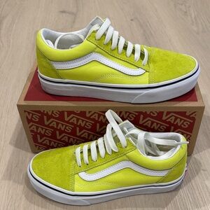 Vans Bright Yellow and White Sneakers